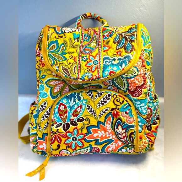 Provencal Backpack- Vera Bradley Double Zip - Picture 1 of 16